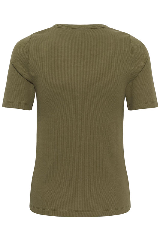 Culture Alyssa Rib T-Shirt Dusky Green
