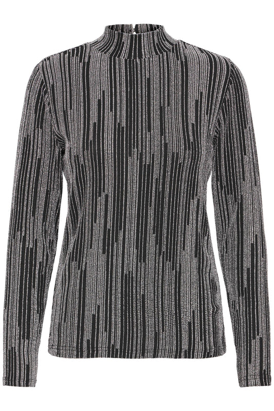 Pulz Thea LS Blouse Silver Glitter