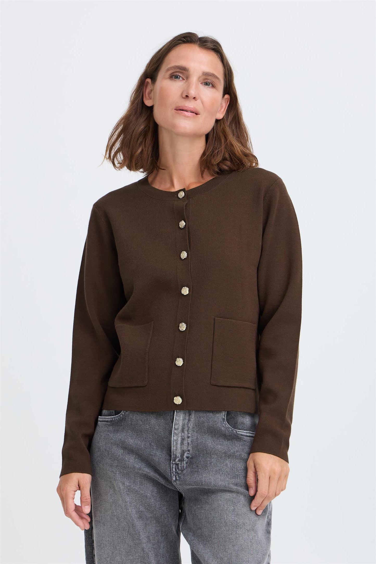 Pulz Sara Cardigan Espresso