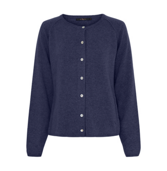 Notyz Cashmere Cardigan Midnight Blue Melange