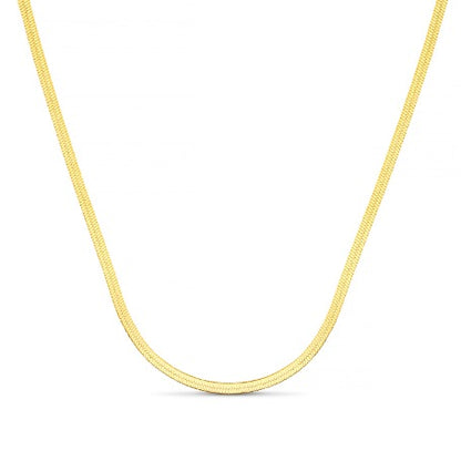 Orelia Flat Snake Necklace Gold