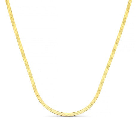 Orelia Flat Snake Necklace Gold