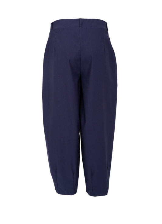 Black Colour Beverly Barrel Pant Navy