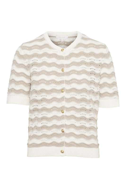 Rah Oslo Short Sleeve Cardigan Stripes