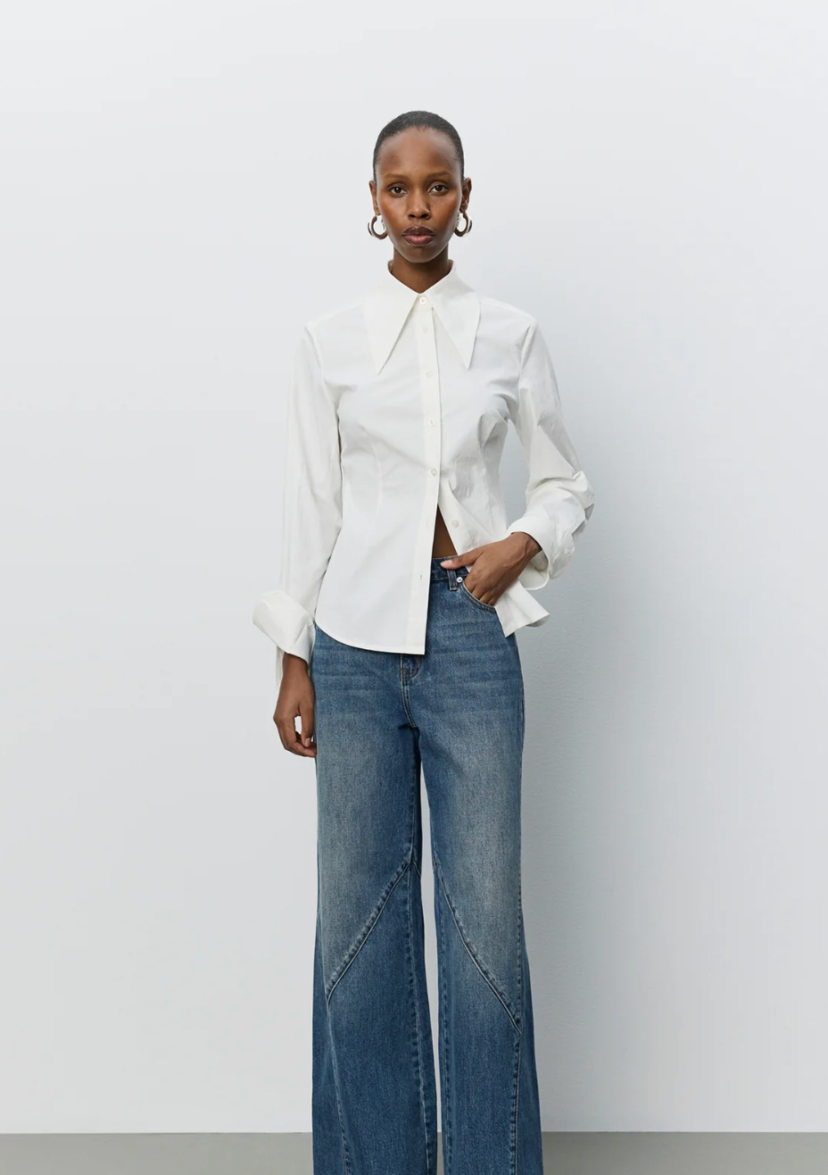 Sofie Schnoor Wildis Fitted Poplin Shirt Off White