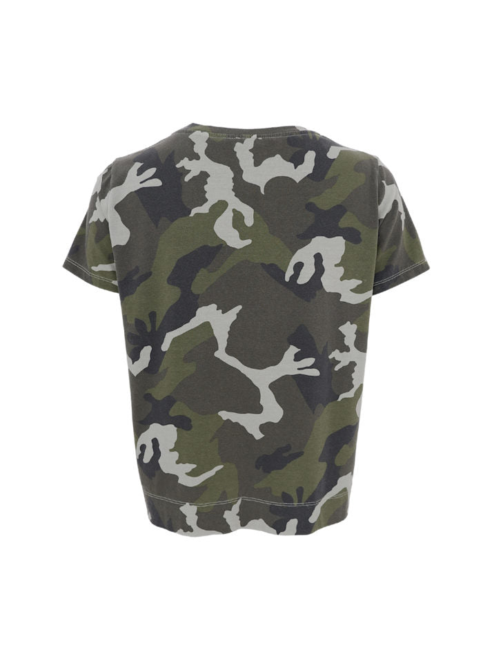 Black Colour Zelda S/S T-shirt Army Camo