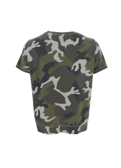 Black Colour Zelda S/S T-shirt Army Camo