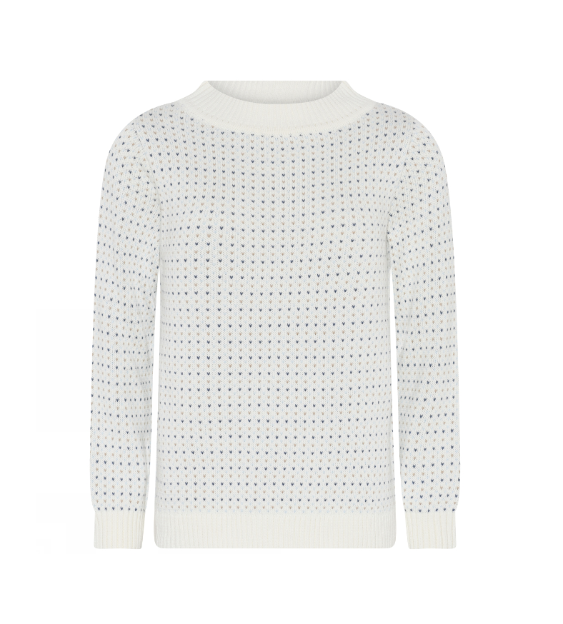 Skovhuus Small Dotted Boatneck Pullover Off White