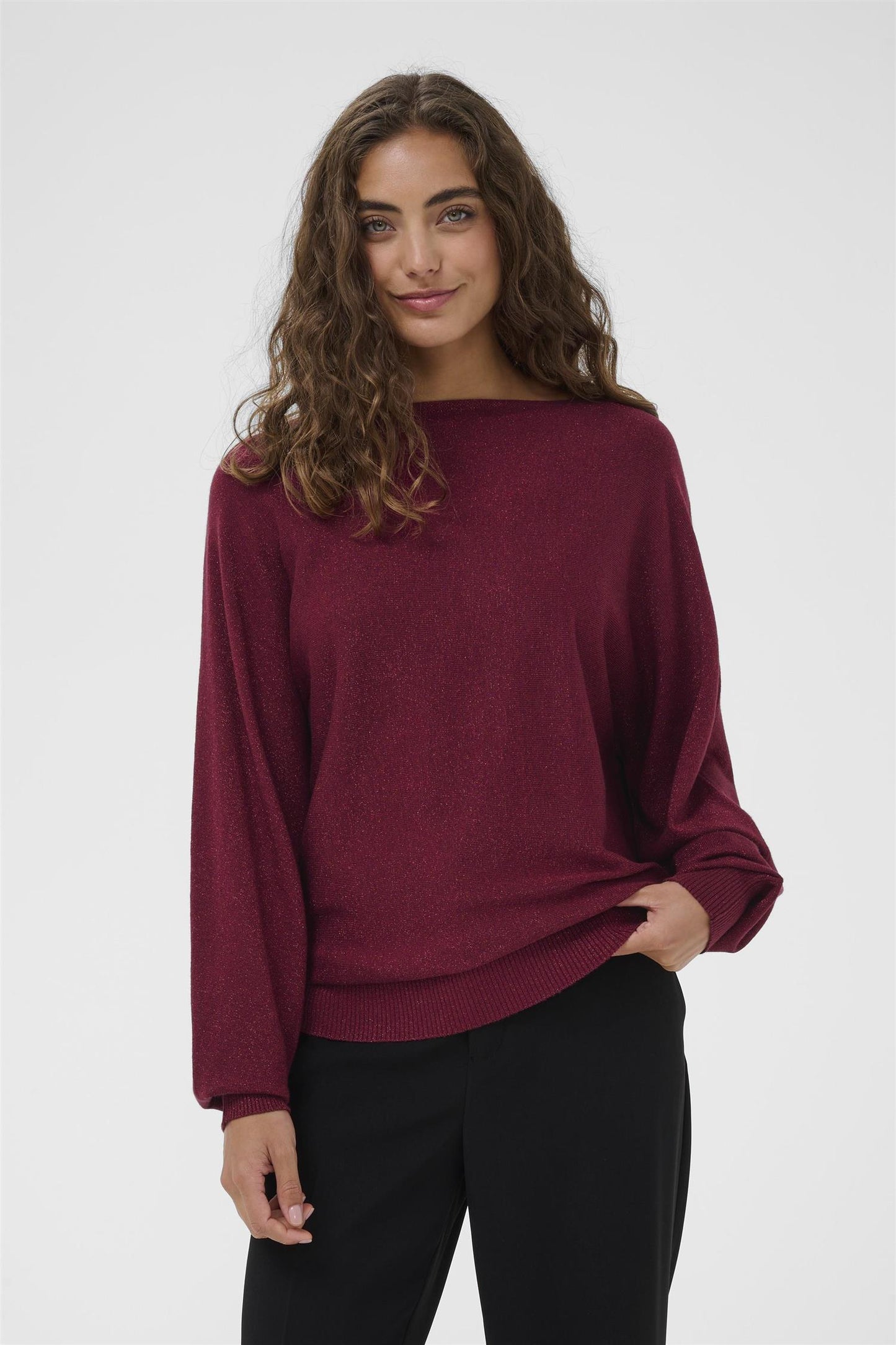 Culture Fay Batwing Jumper Zinfandel