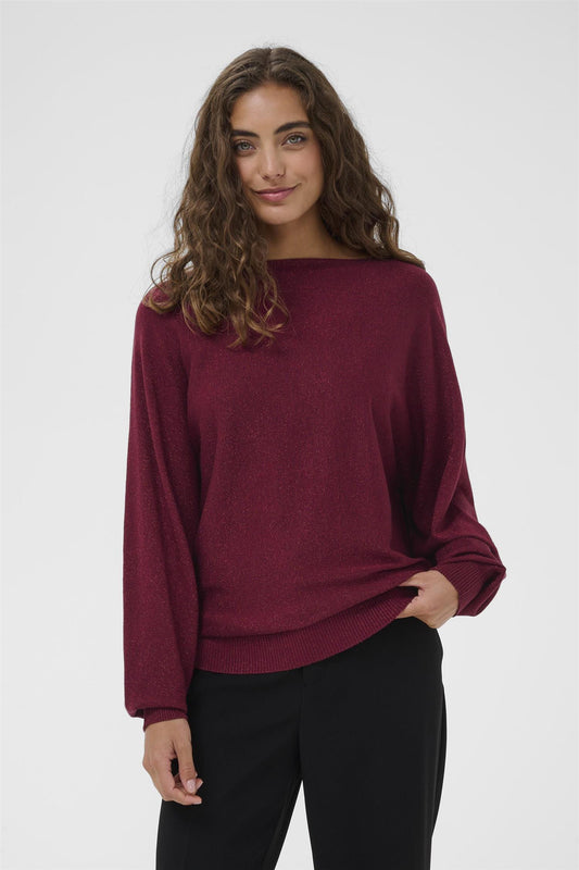 Culture Fay Batwing Jumper Zinfandel
