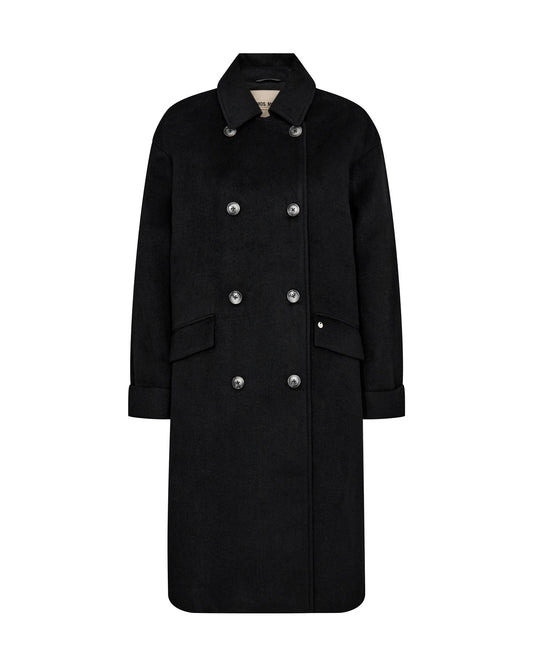 Mos Mosh Venice Wool Coat Black