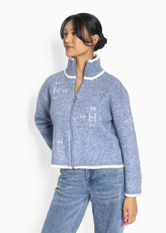 HÉST Iben Zip Jacket Faded Denim