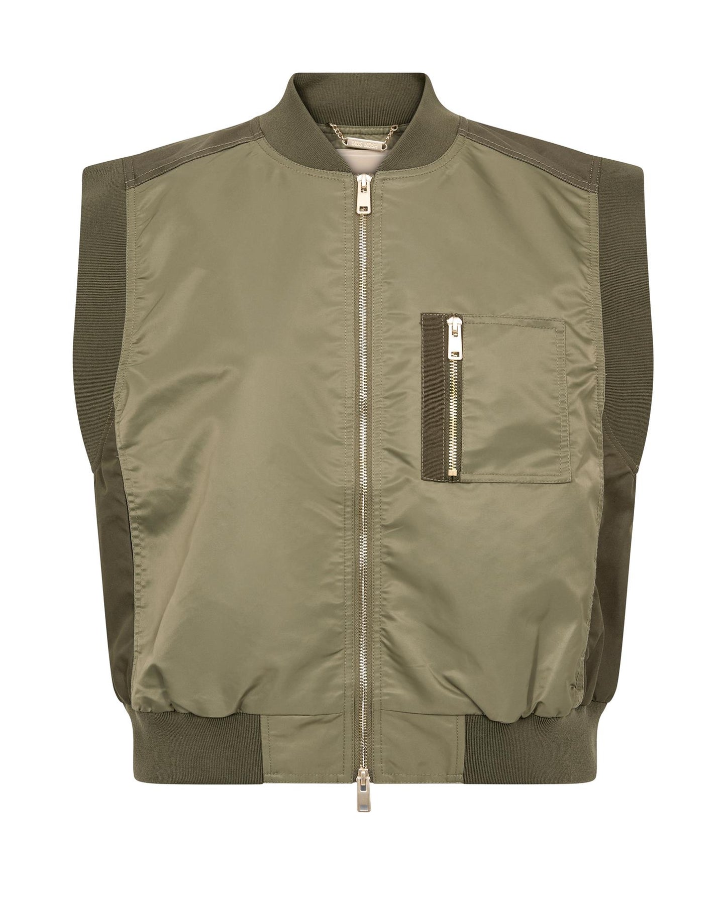 Mos Mosh Jovo Neola Waistcoat Olive Night