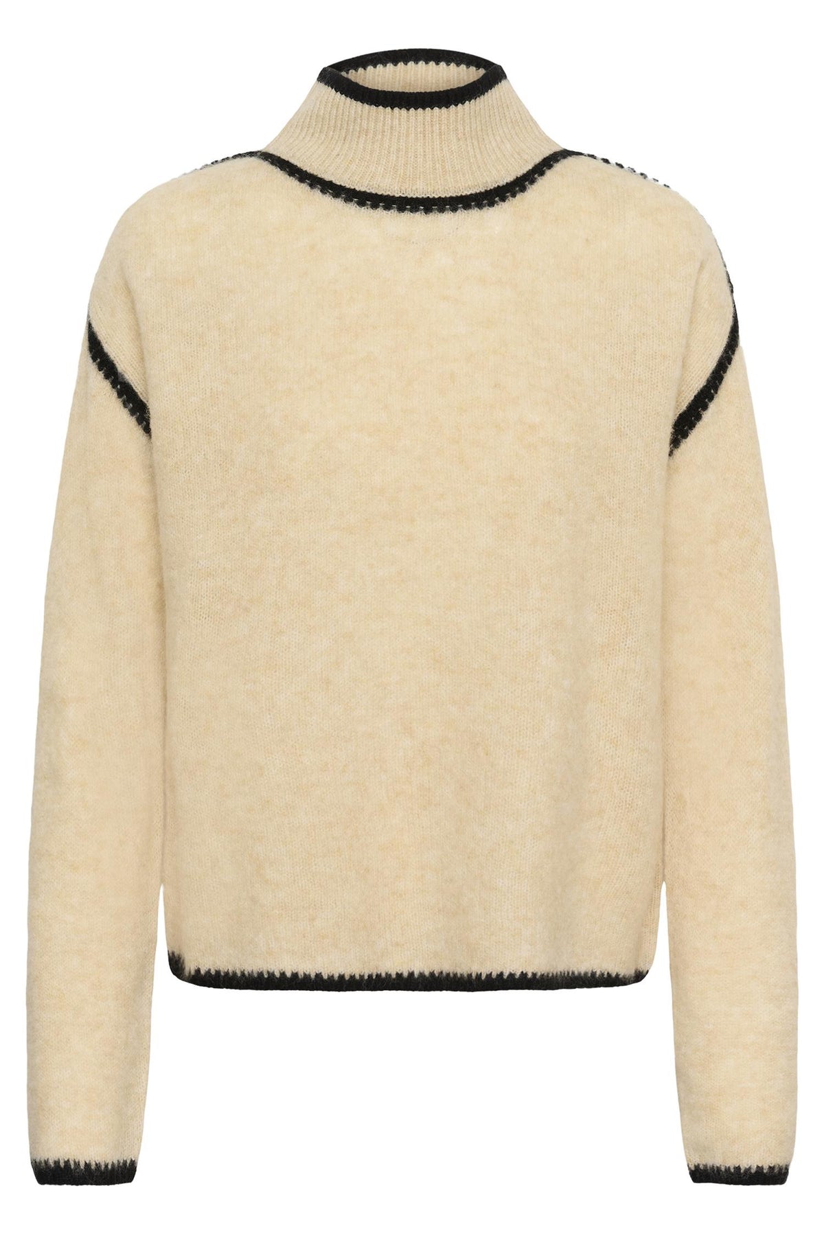 Culture Jia Katrine Turtleneck Whitecap Melange