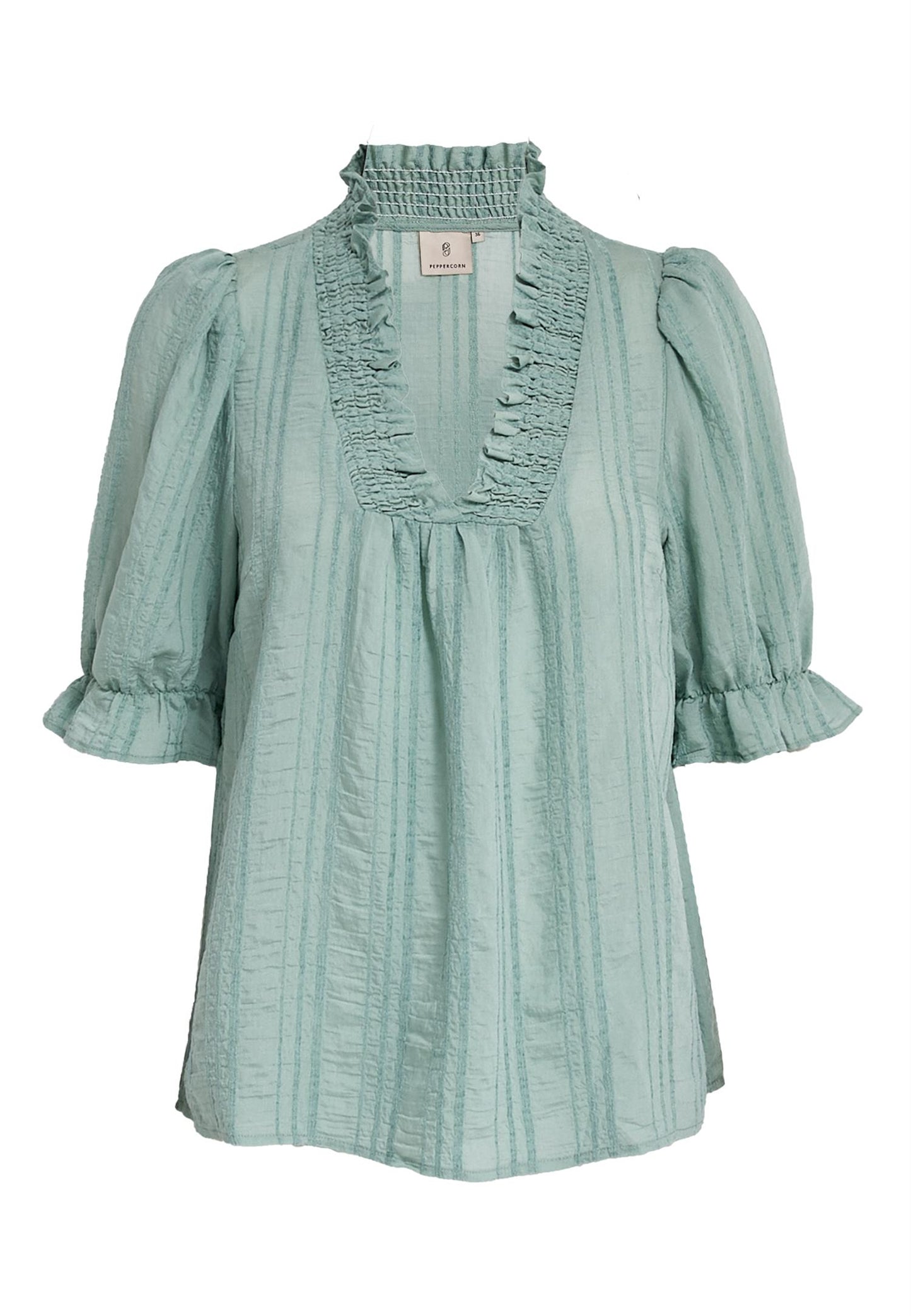 Peppercorn Gry Short Blouse Lichen Mint