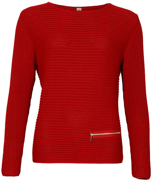 Skovhuus Jumper m. Zipper Effekt Roccoco Red