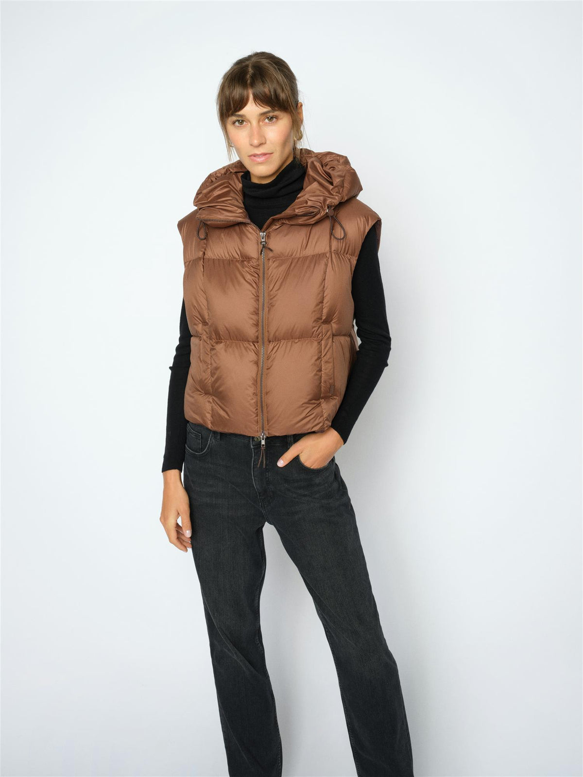 Mos Mosh Klara Tally Down Vest Downtown Brown