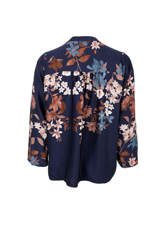 Black Colour Zendaya LS Blouse Navy