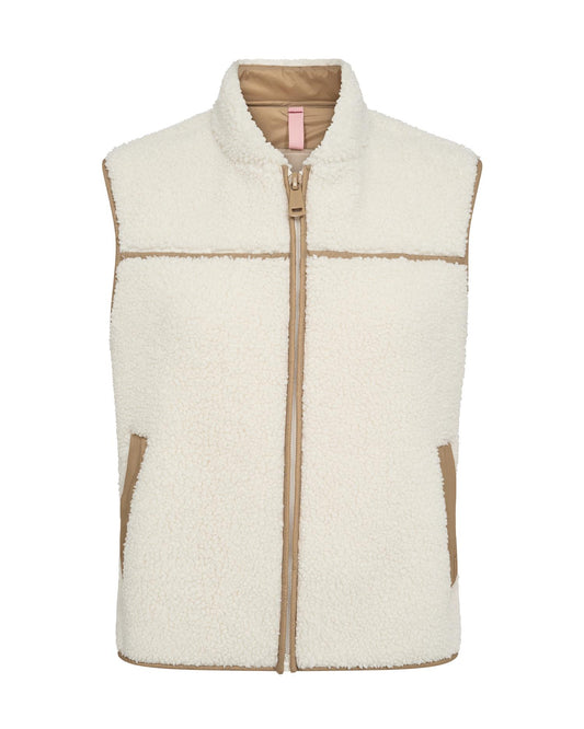 Mos Mosh Rowe Teddy Waistcoat Ecru