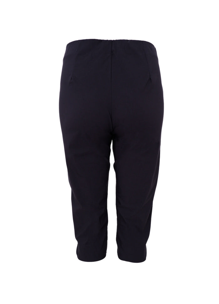 Black Colour Beate Capri Pant Black