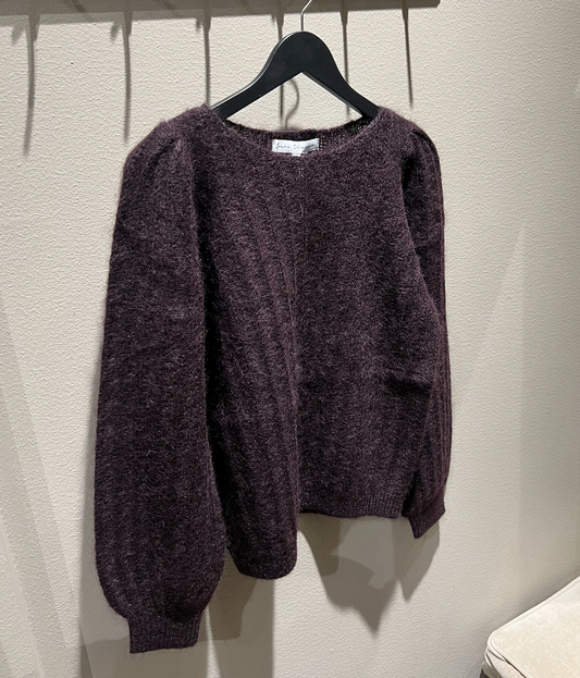 Dear Dharma Wavy Sweater Aubergine
