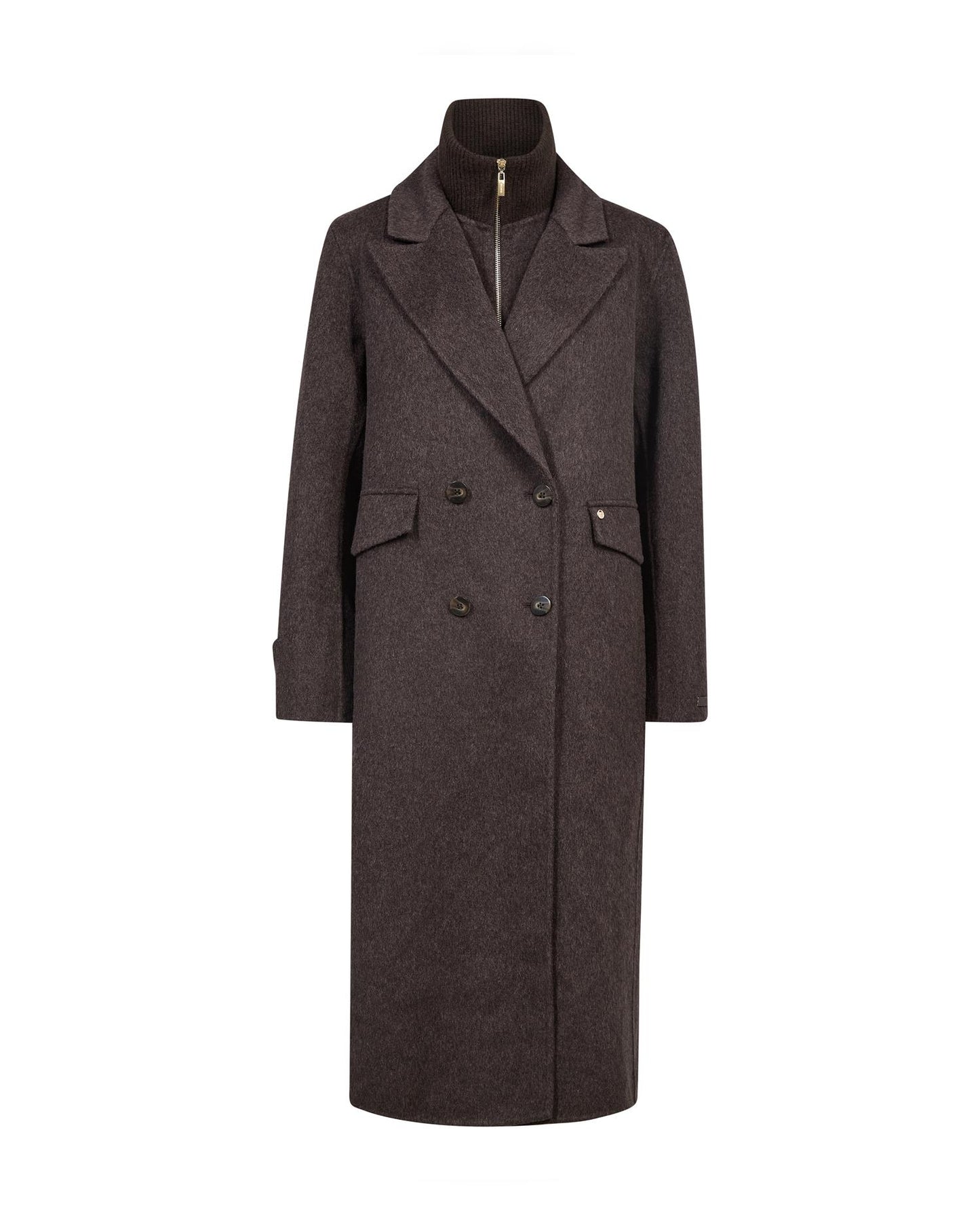 Mos Mosh Alva Loisa Mock Neck Coat Delicioso