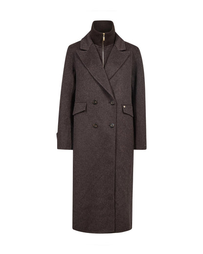 Mos Mosh Alva Loisa Mock Neck Coat Delicioso