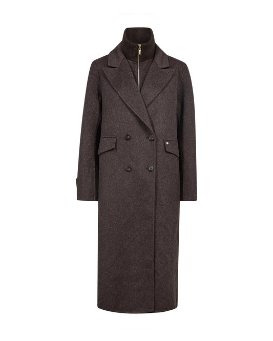 Mos Mosh Alva Loisa Mock Neck Coat Delicioso