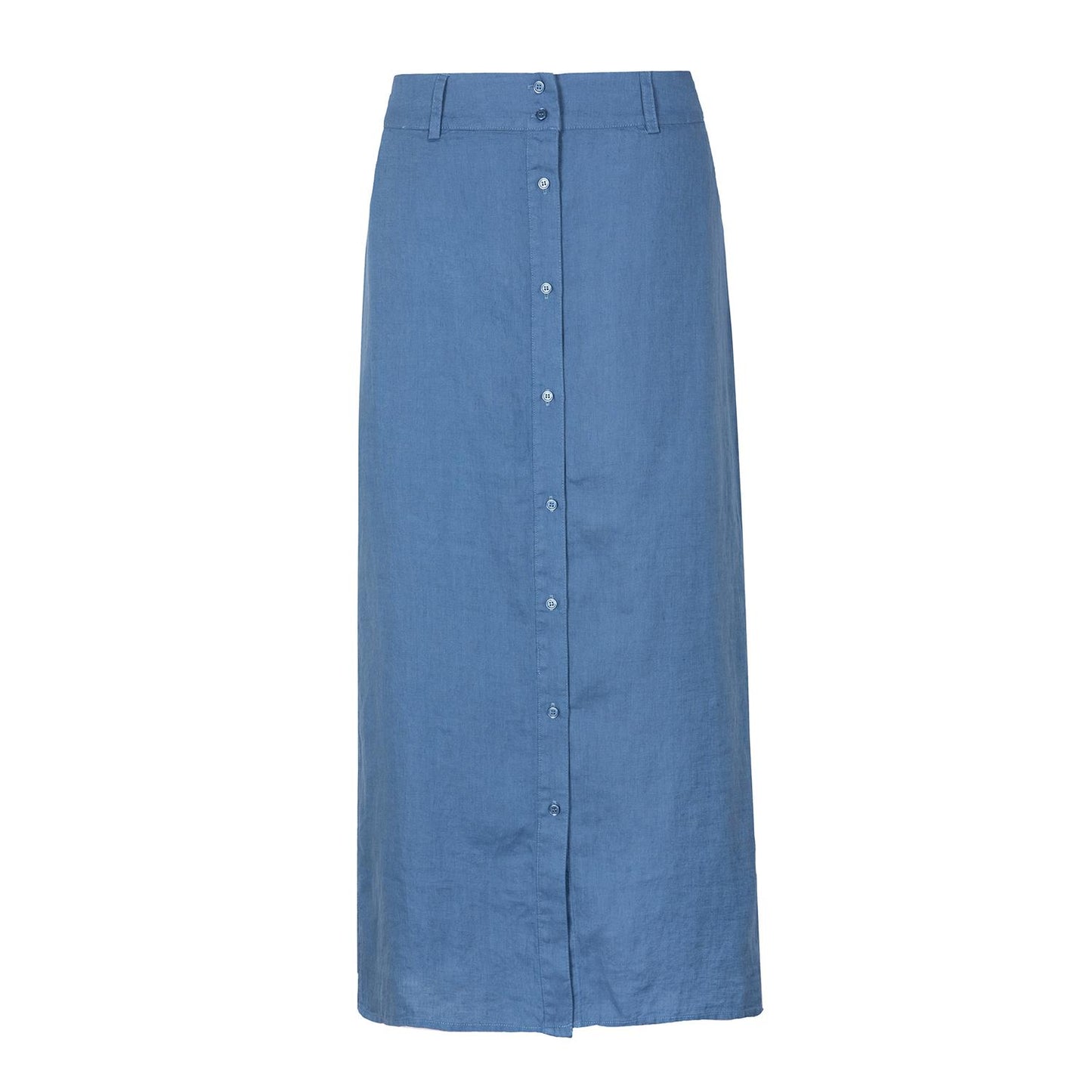 Close to my Heart Lydia Midi Skirt Washed Blue