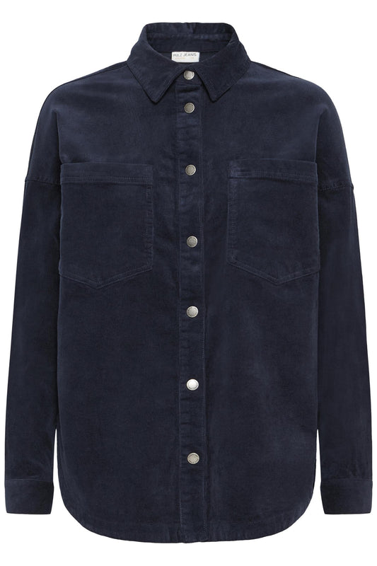Pulz Sally LS Shirt Dark Shappire