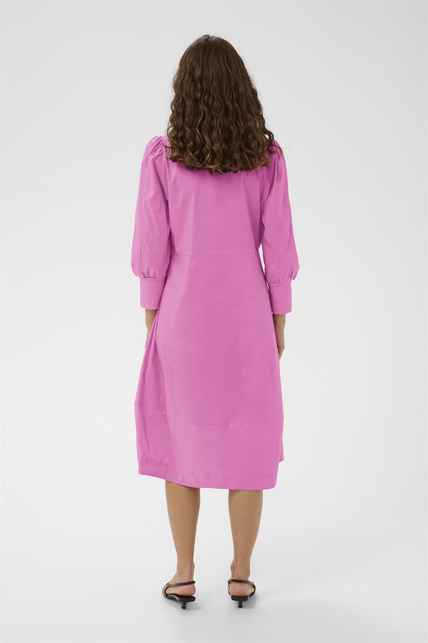 Culture Antoinett 3/4 Sleeve Dress Fuchsia Pink