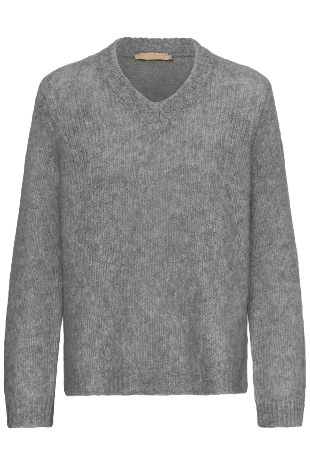 Culture Anthea V-Neck Pullover Grey Melange