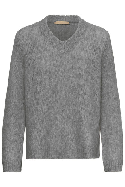 Culture Anthea V-Neck Pullover Grey Melange