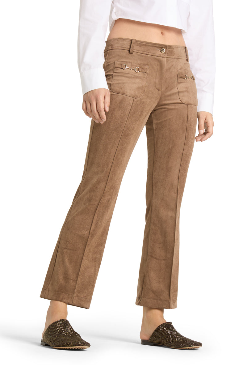 Cambio Farah Patched Pant Mocca Mousse
