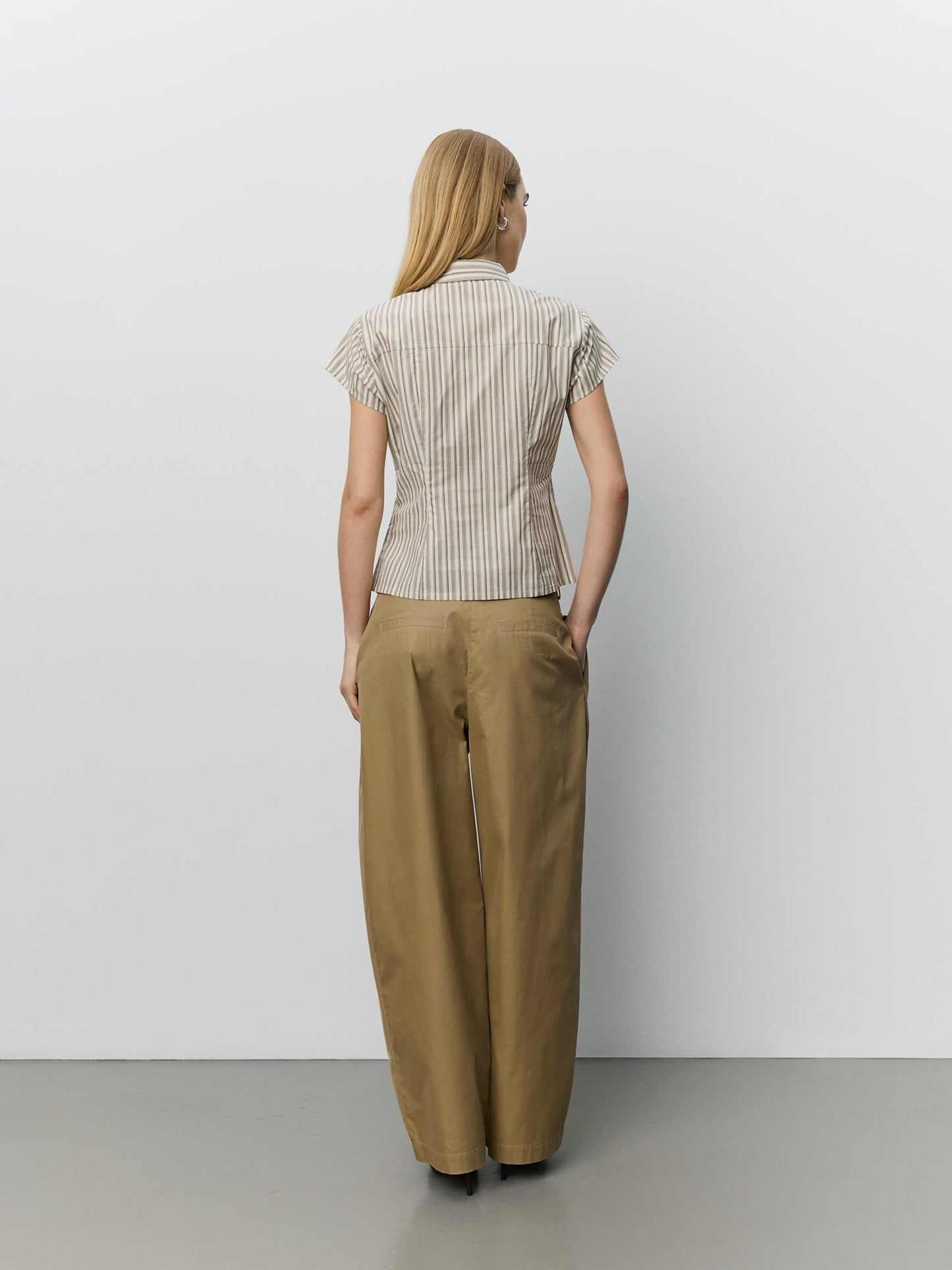 Sofie Schnoor Lilyan Fitted Shirt Light Brown Striped