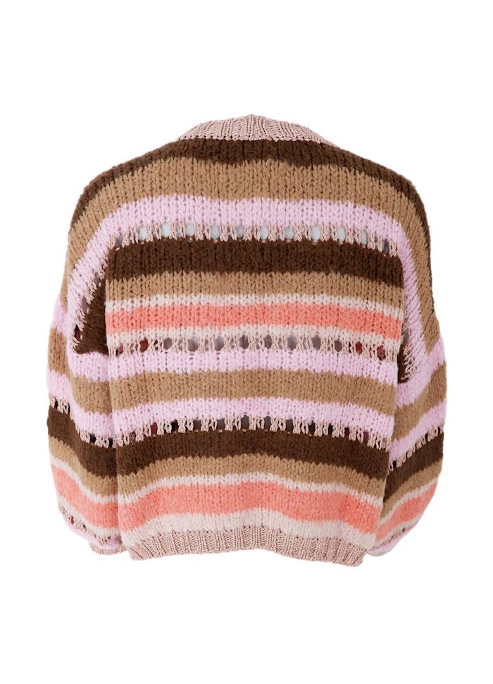 Black Colour Lin Shimmer Cardigan Nougat