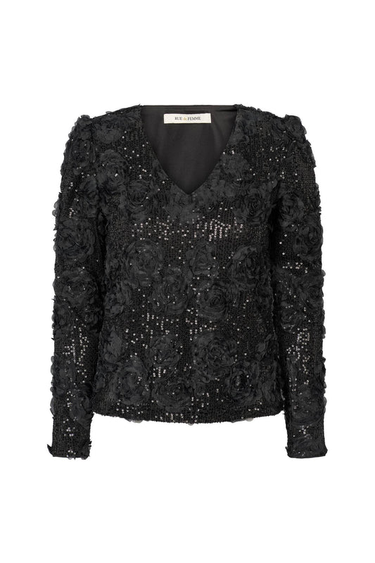 Rue de Femme Edda Reversible Blouse Black