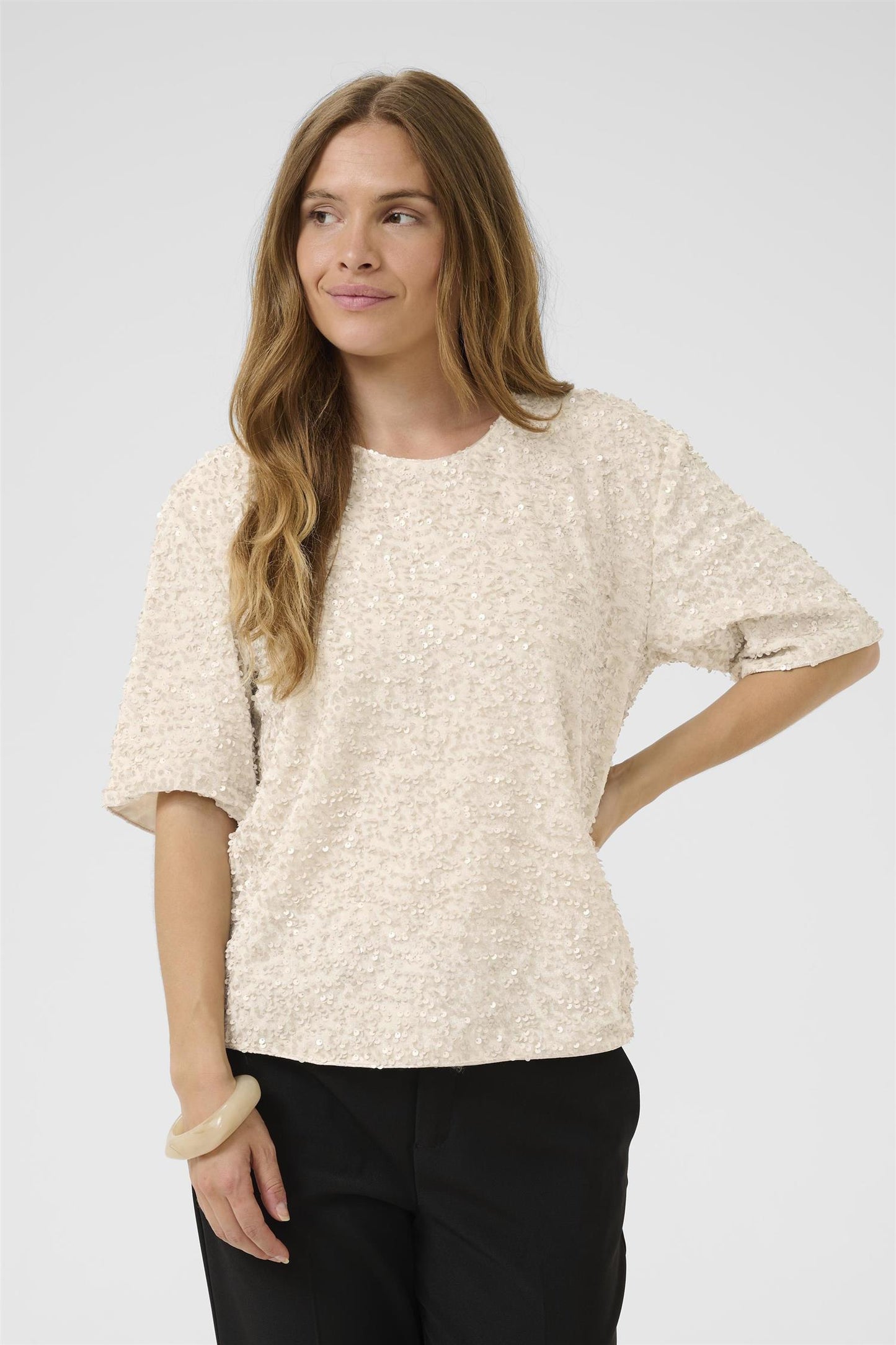 Culture Nali SS Blouse Whitecap