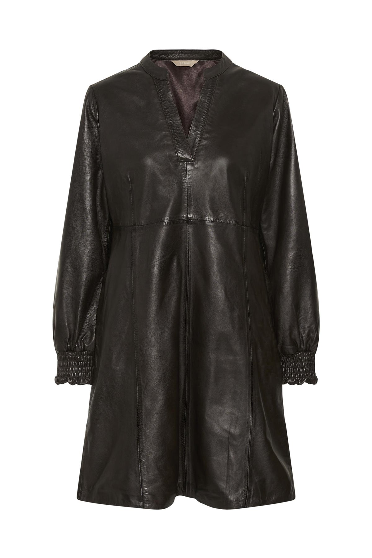 Culture Aniela Leather Dress Coffee Bean
