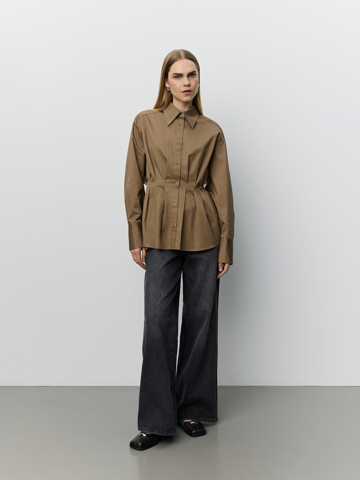 Sofie Schnoor Mikra Fitted Shirt Middle Brown