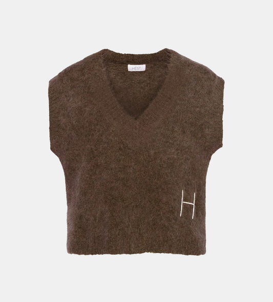 HÉST Pernille Vest Dark Earth