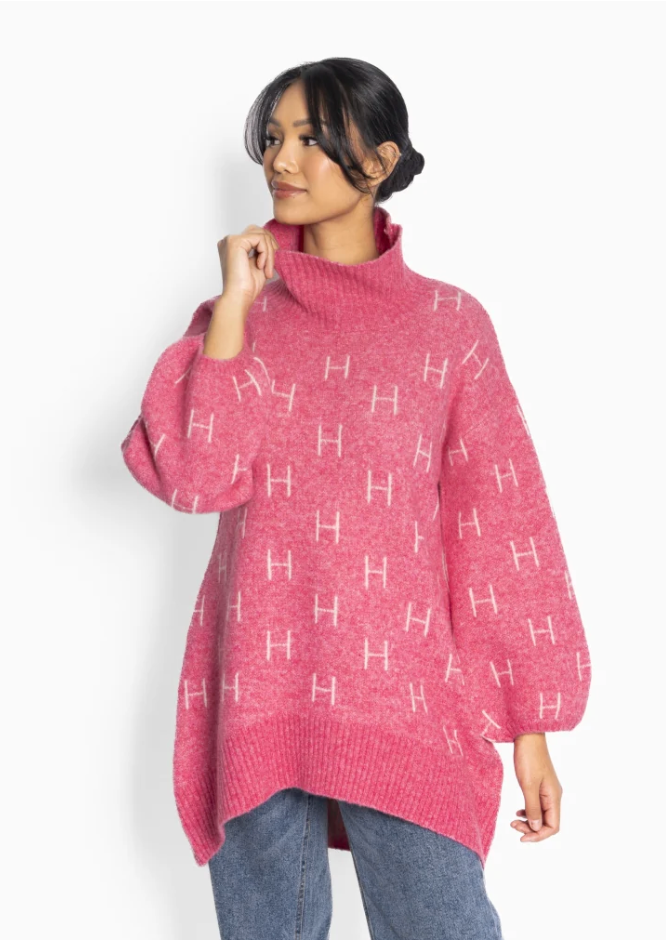 HÉST Fam Long Sweater Chateau Rose