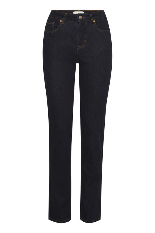 Pulz Emma HW Jeans Medium Straight Un Wash