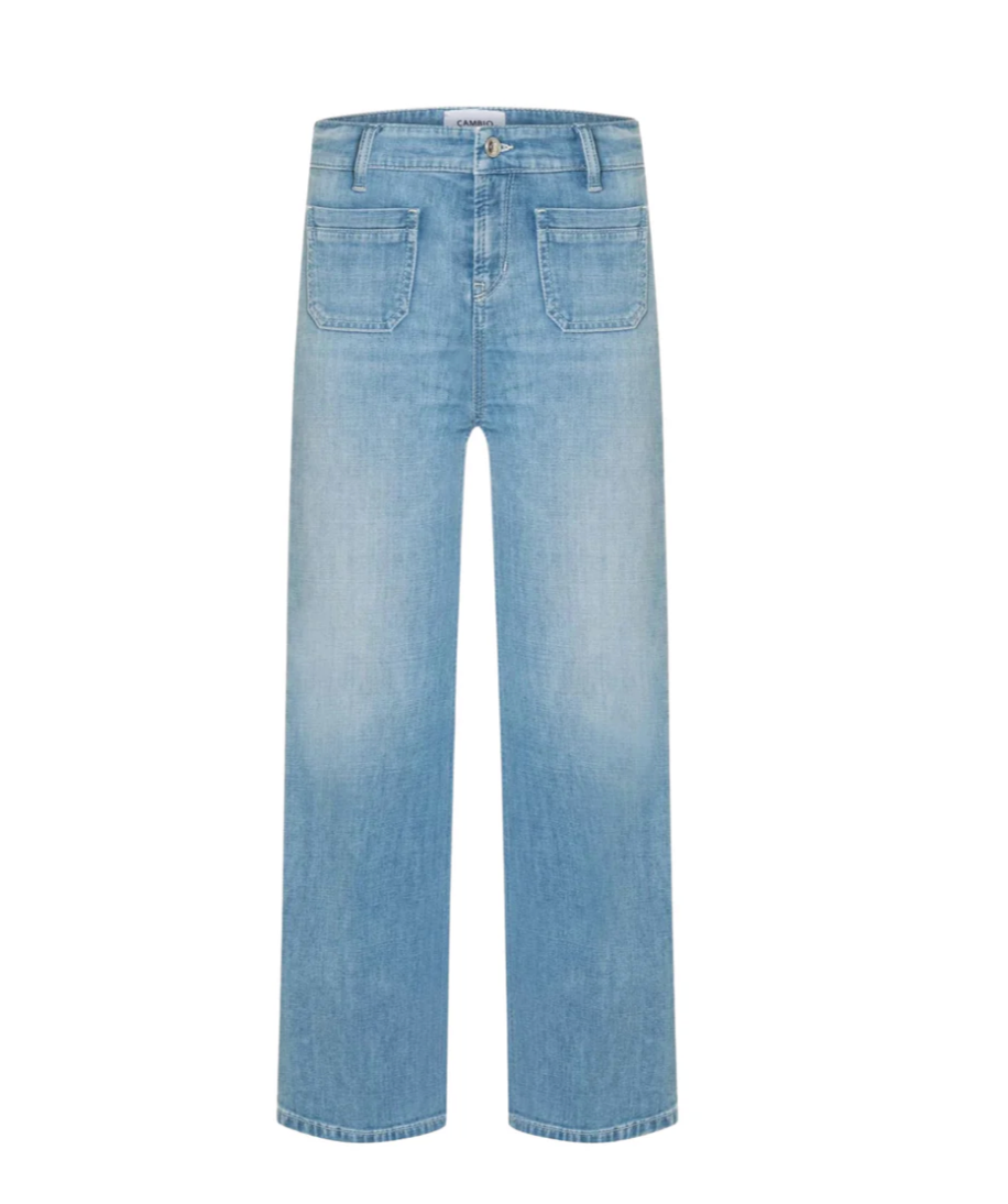 Cambio Tess Pocket Cropped Lefthand Bleach