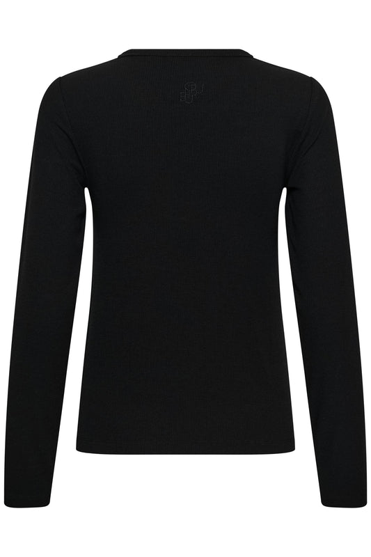 Culture Nia Juliet LS T-shirt Black