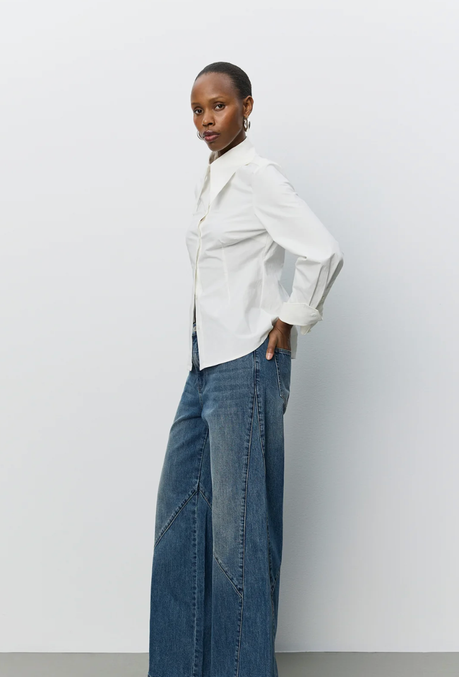 Sofie Schnoor Wildis Fitted Poplin Shirt Off White