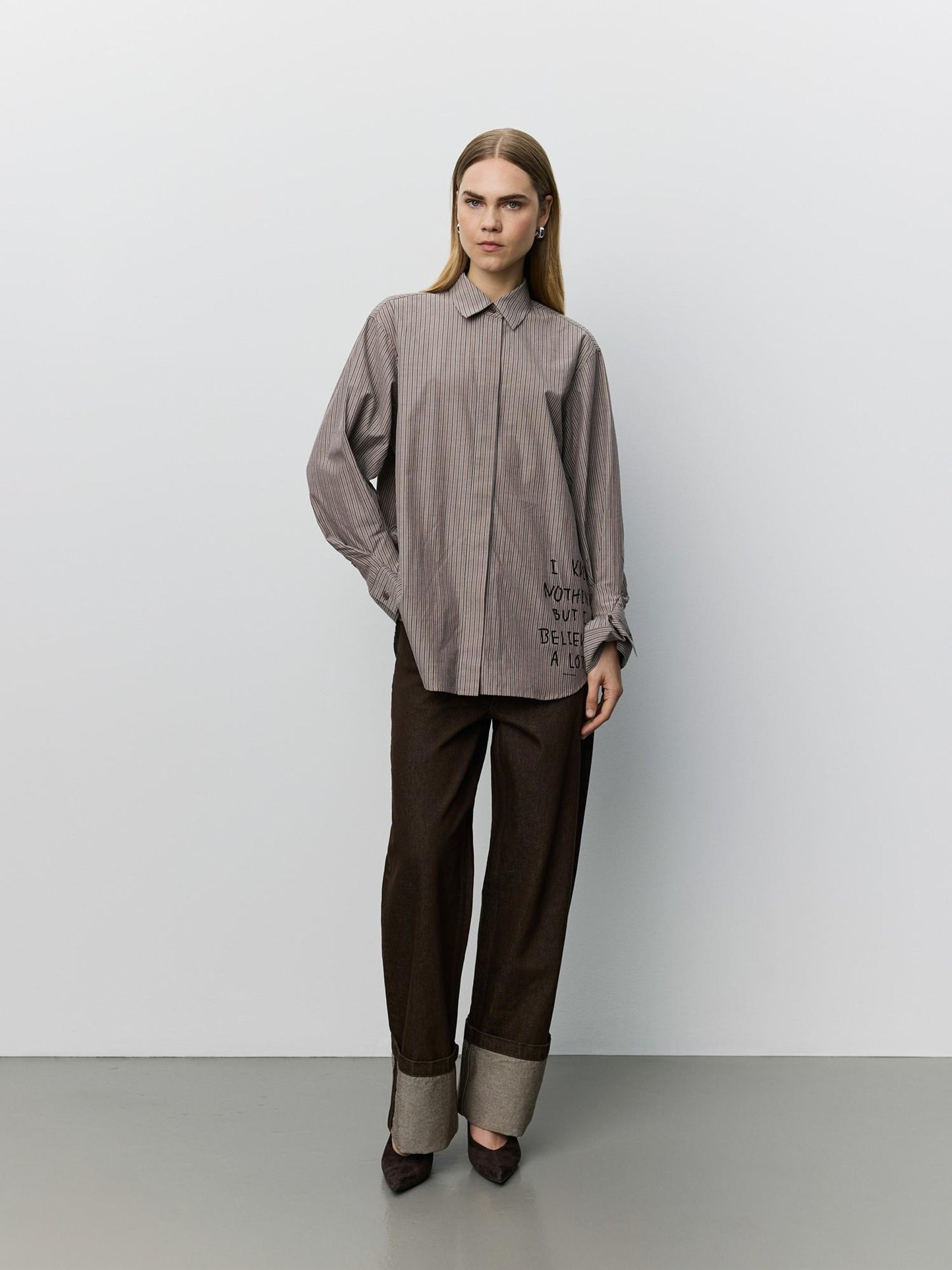 Sofie Schnoor Abby Moomin Shirt Brown Striped