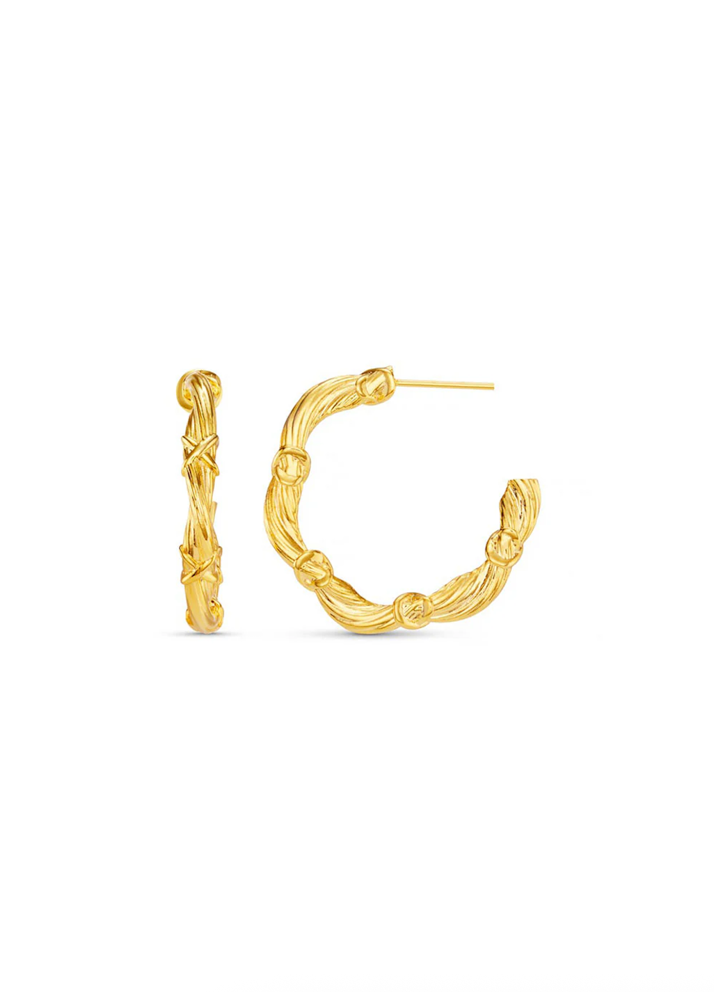 Orelia Woven Twist Hoop