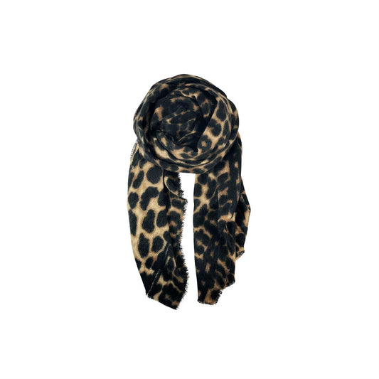 Black Colour Flavia Leo Scarf Brown