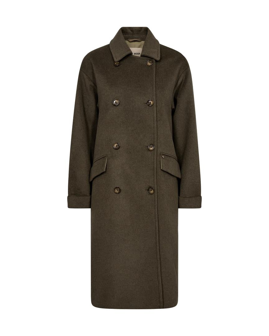 Mos Mosh Venice Wool Coat Forest Night